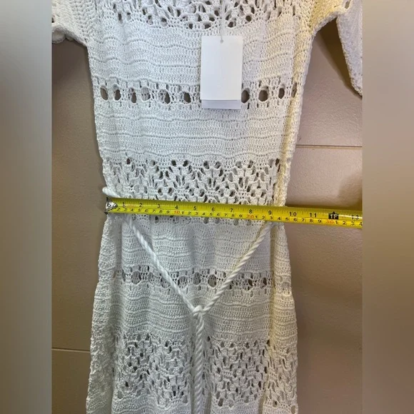 Zimmermann Cassia Open Weave Crochet Midi Dress Size 8 NWT Ivory - Picture 10 of 10